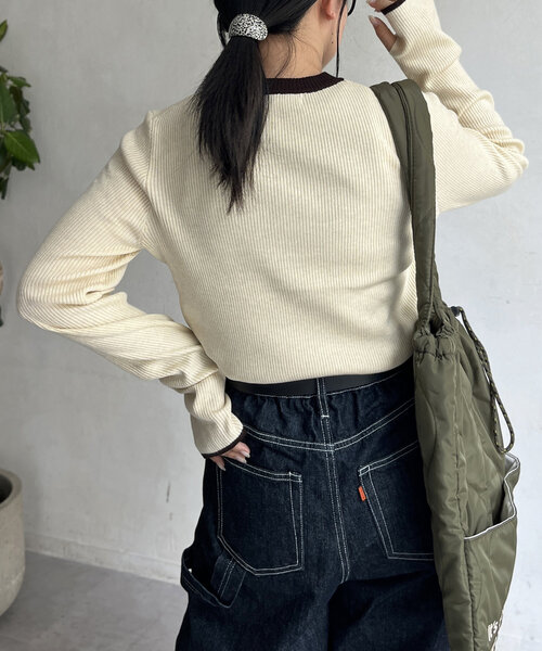 CPCM(シーピーシーエム)の「【U.S. POLO ASSN.】ウォッシャブルリブニット(ニット/セーター・レディース・アイボリー/ホワイト/ブラック/グリーン/ネイビー・FREE)」の16枚目の写真