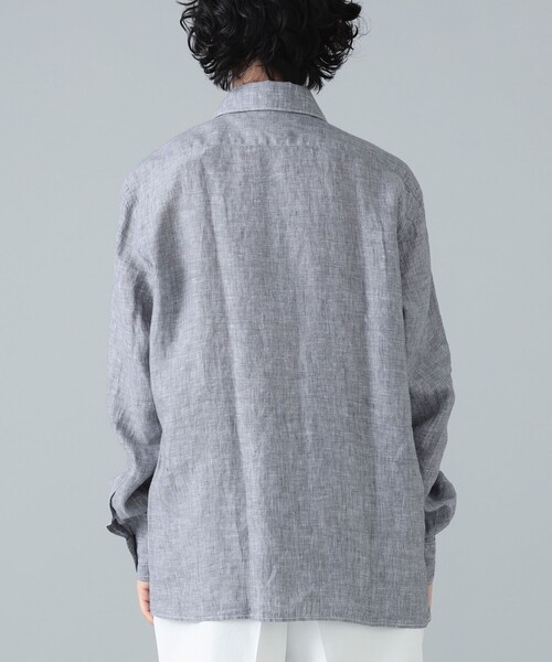 ORIAN（オリアン）の「【別注】ORIAN / リネンコットン ワンピースカラー シャツ（シャツ/ブラウス・メンズ・グレー/ブラック/ホワイト・XS/L/S/M）」の12枚目の写真