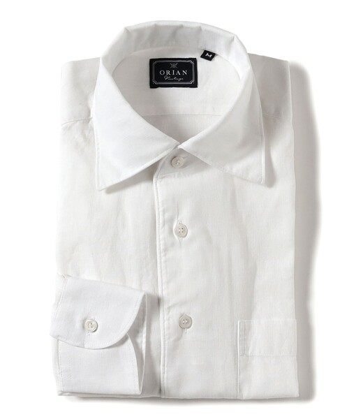 ORIAN（オリアン）の「【別注】ORIAN / リネンコットン ワンピースカラー シャツ（シャツ/ブラウス・メンズ・グレー/ブラック/ホワイト・XS/L/S/M）」の13枚目の写真