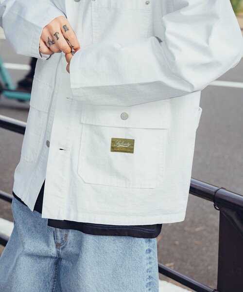 Subciety（サブサエティ）の「Utility shirt jacket（ミリタリージャケット・メンズ・ホワイト/カーキ/ブラック・X-LARGE/LARGE/MEDIUM/SMALL）」の20枚目の写真