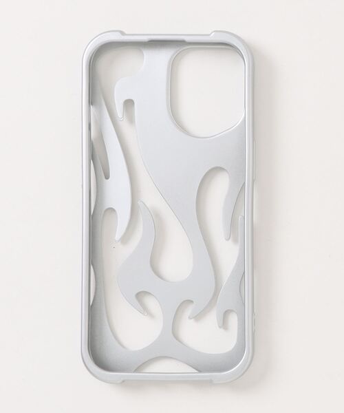 SPINNS（スピンズ）の「iPhone14/15対応/ファイアーメタルiPhoneケース（スマホケース/カバー・レディース・シルバー・15 /14）」の2枚目の写真