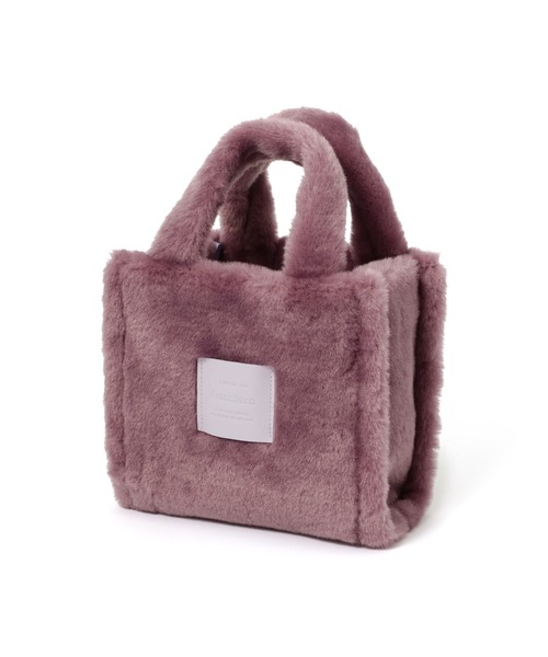 【正規品】モスキーノ　ファー　ハンドバッグ　パープル 正規品】モスキーノ ファー ハンドバッグ パープル