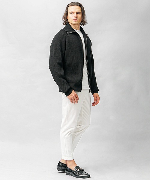 Costanza ドライバーズニット スタンドカラー　ジップ　48 Costanza ドライバーズニット スタンドカラー ジップ 48 - メルカリ