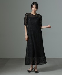 kaene/スパンコールレースドレス