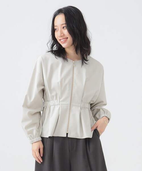 B:MING by BEAMS（ビーミングバイビームス）の「ウエスト ギャザー ブルゾン（S～M）（ブルゾン・レディース・ブラウン系その他/ブラック/ライトグレー・SMALL/MEDIUM）」の13枚目の写真