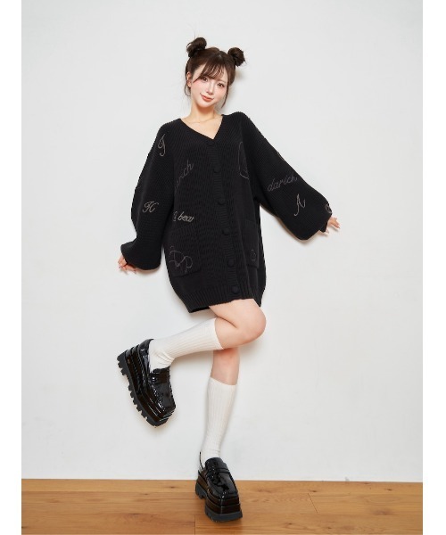 Darich ダーリッチ Dベアエンブロイダリーニットカーディガン Dベアエンブロイダリーニットカーディガン – Darich (ダーリッチ)