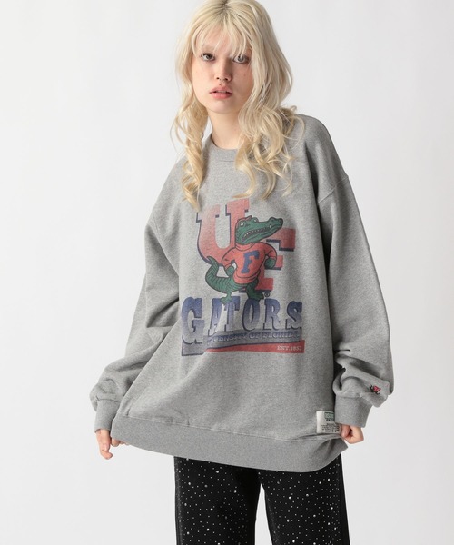 FOREVER 21（フォーエバー トゥエンティーワン）の「【2025SS】【DISCUS（ディスカス）】カレッジビッグ裏毛（スウェット・レディース・グレー/グリーン/ホワイト/チャコールグレー・FREE）」の4枚目の写真