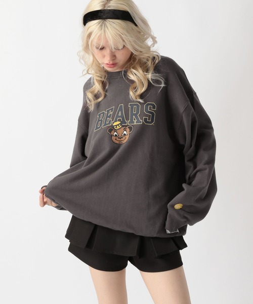 FOREVER 21（フォーエバー トゥエンティーワン）の「【2025SS】【DISCUS（ディスカス）】カレッジビッグ裏毛（スウェット・レディース・グレー/グリーン/ホワイト/チャコールグレー・FREE）」の3枚目の写真