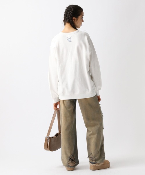 FOREVER 21（フォーエバー トゥエンティーワン）の「【2025SS】【DISCUS（ディスカス）】カレッジビッグ裏毛（スウェット・レディース・グレー/グリーン/ホワイト/チャコールグレー・FREE）」の14枚目の写真