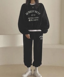 WESTSEA（ウエストシー）の「スウェット 裏毛 英字ロゴトレーナー ＆ ジョガーパンツ 上下セットアップ（ルームウェア/パジャマ）」