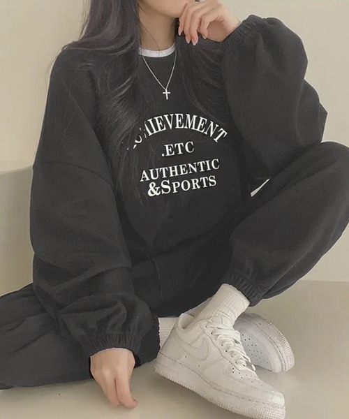 正規品♡裏起毛♡裏毛上下セット♡スウェットロゴ♡グレー 楽天市場】ロゴスウェット / 公式 CUBE SUGAR CVC裏毛 裏起毛