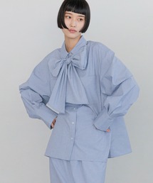 yuw | ボウタイストライプシャツ　 289055(シャツ/ブラウス)