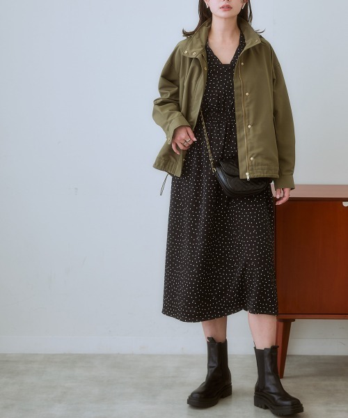 nissen(ニッセン)の「後リボンウエストゴムシャーリング水玉ワンピース(ワンピース・レディース・ブラック系/ブラック系1・LL/L/M/S/3L)」の12枚目の写真