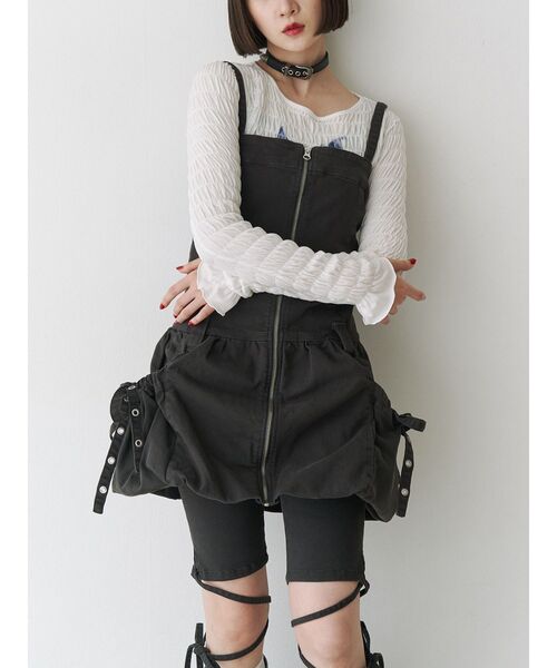 jouetie（ジュエティ）の「ストレッチデニムバイカーパンツ（デニムパンツ・レディース・ブラック/ブルー・SMALL/MEDIUM）」の7枚目の写真