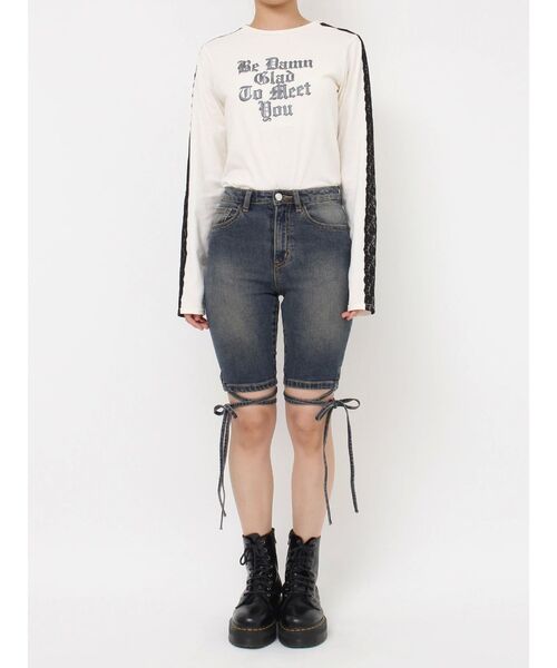 jouetie（ジュエティ）の「ストレッチデニムバイカーパンツ（デニムパンツ・レディース・ブラック/ブルー・SMALL/MEDIUM）」の18枚目の写真