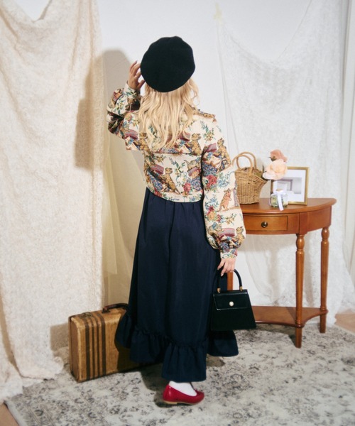 kutir(クティール)の「【クティールとレトロ】セットアップ着用可 ゴブランリボンジャケット(テーラードジャケット・レディース・グレー/ブルー/その他/グリーン・FREE)」の17枚目の写真