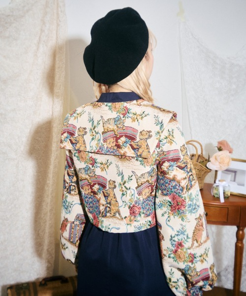 kutir(クティール)の「【クティールとレトロ】セットアップ着用可 ゴブランリボンジャケット(テーラードジャケット・レディース・グレー/ブルー/その他/グリーン・FREE)」の11枚目の写真