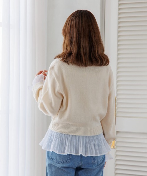 flower(フラワー)の「リトルフラワーズカーディガン(カーディガン/ボレロ・レディース・アイボリー/ピンク・FREE)」の4枚目の写真