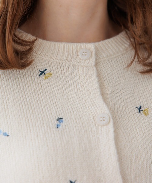 flower(フラワー)の「リトルフラワーズカーディガン(カーディガン/ボレロ・レディース・アイボリー/ピンク・FREE)」の10枚目の写真