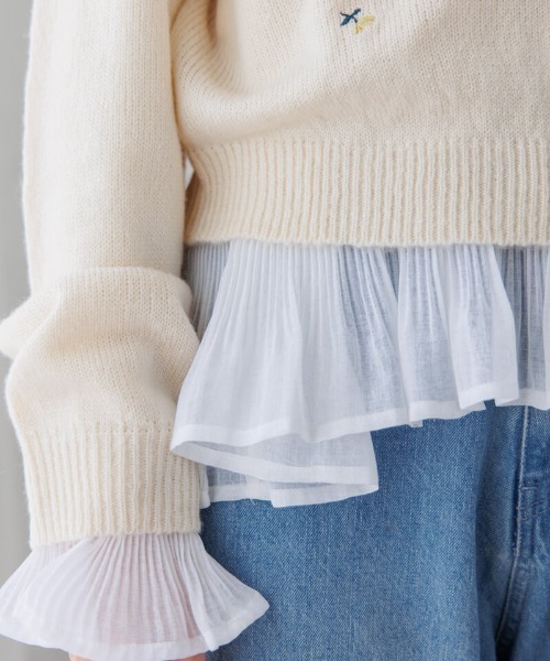 flower(フラワー)の「リトルフラワーズカーディガン(カーディガン/ボレロ・レディース・アイボリー/ピンク・FREE)」の12枚目の写真