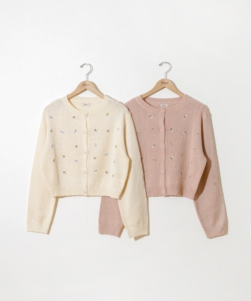 flower(フラワー)の「リトルフラワーズカーディガン(カーディガン/ボレロ・レディース・アイボリー/ピンク・FREE)」の18枚目の写真