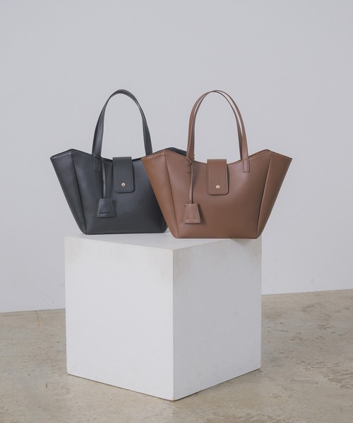 INTER FACTORY（インターファクトリー）の「ワンハンドルトートバッグ【A4サイズ収納 / 通勤・通学にも◎】made in INTER FACTORY（トートバッグ・レディース・ブラック/ブラウン・FREE）」の10枚目の写真