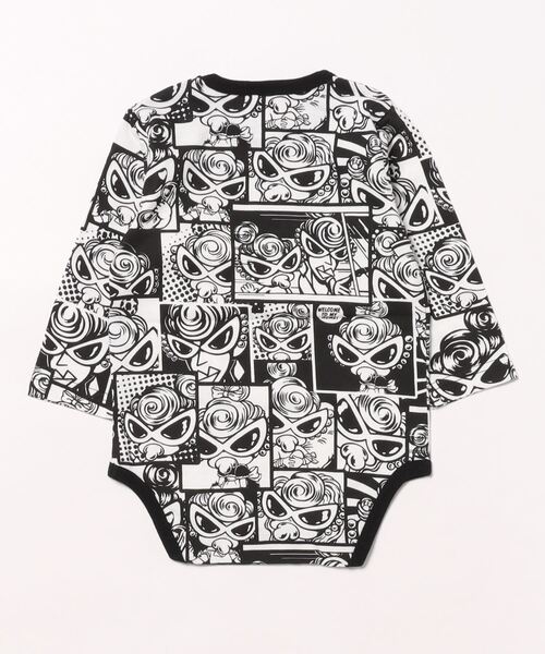 Catch the Moment monotone総柄 長袖ロンパース（ロンパース）｜HYSTERIC MINI（ヒステリックミニ）