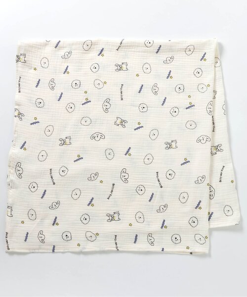 BREEZE(ブリーズ)の「ガーゼブランケット(おくるみ・キッズ・オレンジ/ブルー・FREE)」の7枚目の写真