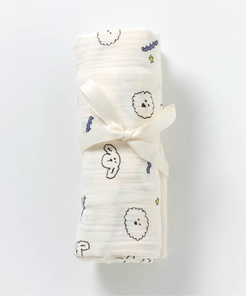 BREEZE(ブリーズ)の「ガーゼブランケット(おくるみ・キッズ・オレンジ/ブルー・FREE)」の10枚目の写真