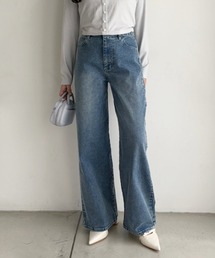 one after another NICE CLAUP | ストレッチワイドデニムパンツ(デニムパンツ)