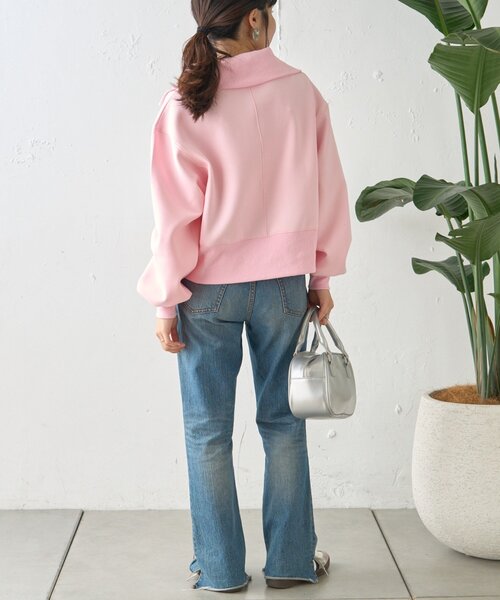 CIAOPANIC TYPY（チャオパニックティピー）の「襟付きダンボールスウェット（Tシャツ/カットソー・レディース・ピンク/ホワイト/チャコールグレー/グレー・ONE SIZE）」の7枚目の写真