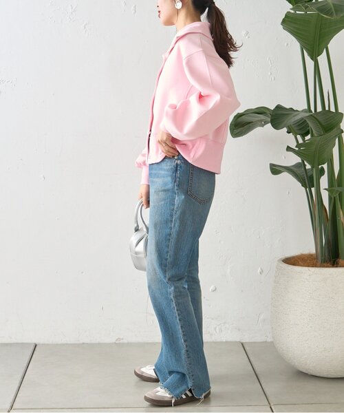 CIAOPANIC TYPY（チャオパニックティピー）の「襟付きダンボールスウェット（Tシャツ/カットソー・レディース・ピンク/ホワイト/チャコールグレー/グレー・ONE SIZE）」の8枚目の写真