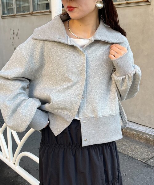 CIAOPANIC TYPY（チャオパニックティピー）の「襟付きダンボールスウェット（Tシャツ/カットソー・レディース・ピンク/ホワイト/チャコールグレー/グレー・ONE SIZE）」の10枚目の写真