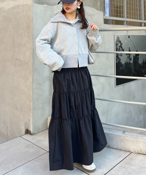 CIAOPANIC TYPY（チャオパニックティピー）の「襟付きダンボールスウェット（Tシャツ/カットソー・レディース・ピンク/ホワイト/チャコールグレー/グレー・ONE SIZE）」の11枚目の写真