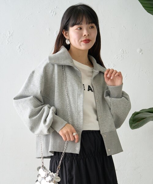 CIAOPANIC TYPY（チャオパニックティピー）の「襟付きダンボールスウェット（Tシャツ/カットソー・レディース・ピンク/ホワイト/チャコールグレー/グレー・ONE SIZE）」の13枚目の写真