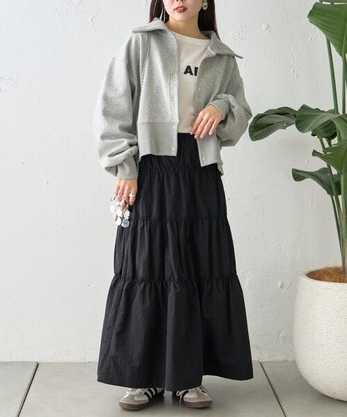 CIAOPANIC TYPY（チャオパニックティピー）の「襟付きダンボールスウェット（Tシャツ/カットソー・レディース・ピンク/ホワイト/チャコールグレー/グレー・ONE SIZE）」の17枚目の写真