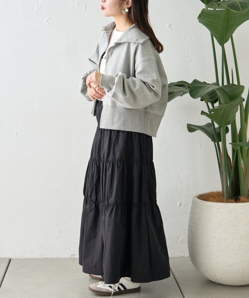 CIAOPANIC TYPY（チャオパニックティピー）の「襟付きダンボールスウェット（Tシャツ/カットソー・レディース・ピンク/ホワイト/チャコールグレー/グレー・ONE SIZE）」の20枚目の写真