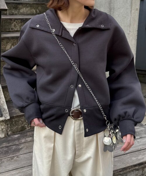 CIAOPANIC TYPY（チャオパニックティピー）の「襟付きダンボールスウェット（Tシャツ/カットソー・レディース・ピンク/ホワイト/チャコールグレー/グレー・ONE SIZE）」の21枚目の写真