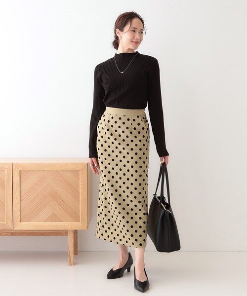 DRESKIP(ドレスキップ)の「【洗える/S-LL】一枚でもインナーでも プチハイネック リブニット(ニット/セーター・レディース・ブルーグリーン/ライトグレー/ブラック/オフホワイト・02/01/04/03)」の15枚目の写真