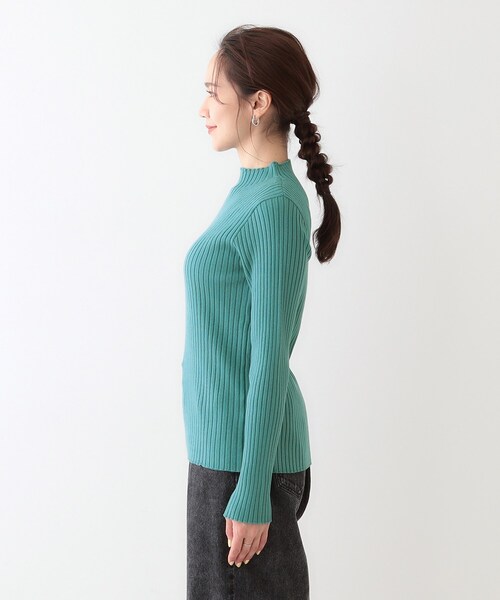 DRESKIP(ドレスキップ)の「【洗える/S-LL】一枚でもインナーでも プチハイネック リブニット(ニット/セーター・レディース・ブルーグリーン/ライトグレー/ブラック/オフホワイト・02/01/04/03)」の22枚目の写真