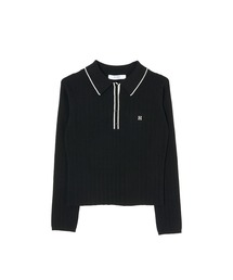 トップス Herlipto Pique Polo Knit Top white トップス Herlipto Pique Polo Knit Top white トップス Herlipto