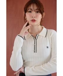 Her lip to（ハーリップトゥー）の「Pique Polo Knit Top（ニット