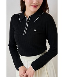 Her lip to（ハーリップトゥー）の「Pique Polo Knit Top（ニット