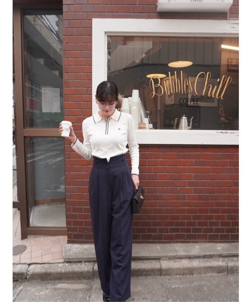 Her lip to（ハーリップトゥー）の「Pique Polo Knit Top（ニット