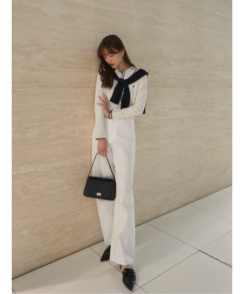 Her lip to(ハーリップトゥー)の「Pique Polo Knit Top(ニット/セーター・レディース・ホワイト/ブラック・FREE)」の22枚目の写真