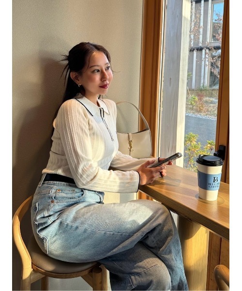 Her lip to（ハーリップトゥー）の「Pique Polo Knit Top（ニット