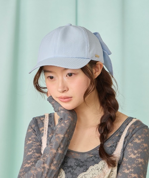 kaorinomori（カオリノモリ）の「kaorinomori エルキャップ / カオリノモリ（キャップ・レディース・ブラック/ライトブルー/ホワイト・FREE）」の3枚目の写真