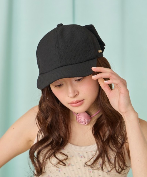 kaorinomori（カオリノモリ）の「kaorinomori エルキャップ / カオリノモリ（キャップ・レディース・ブラック/ライトブルー/ホワイト・FREE）」の2枚目の写真