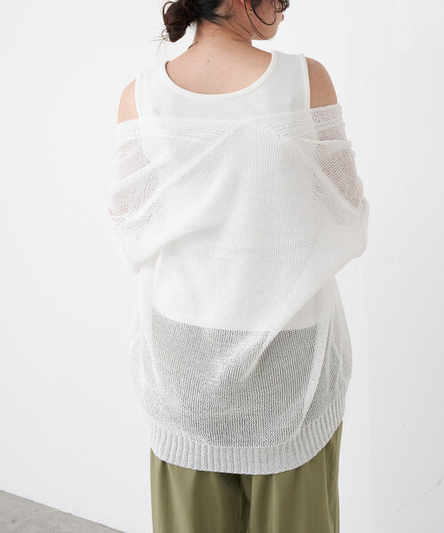 Jena espace merveilleux（ジェナ　エスパスメルヴェイユ）の「リブタンクトップ（キャミソール・レディース・ベージュ/ブラック/オフホワイト・FREE）」の7枚目の写真