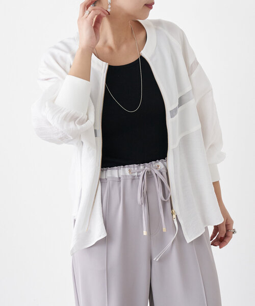 Jena espace merveilleux（ジェナ　エスパスメルヴェイユ）の「リブタンクトップ（キャミソール・レディース・ベージュ/ブラック/オフホワイト・FREE）」の10枚目の写真